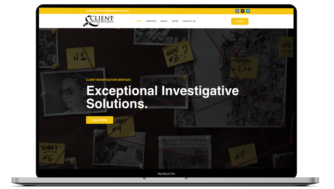 Client Investigation Services Website