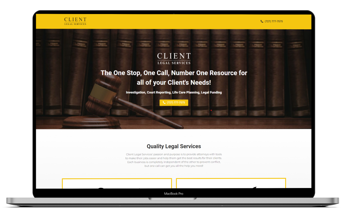 Client Legal Services Website